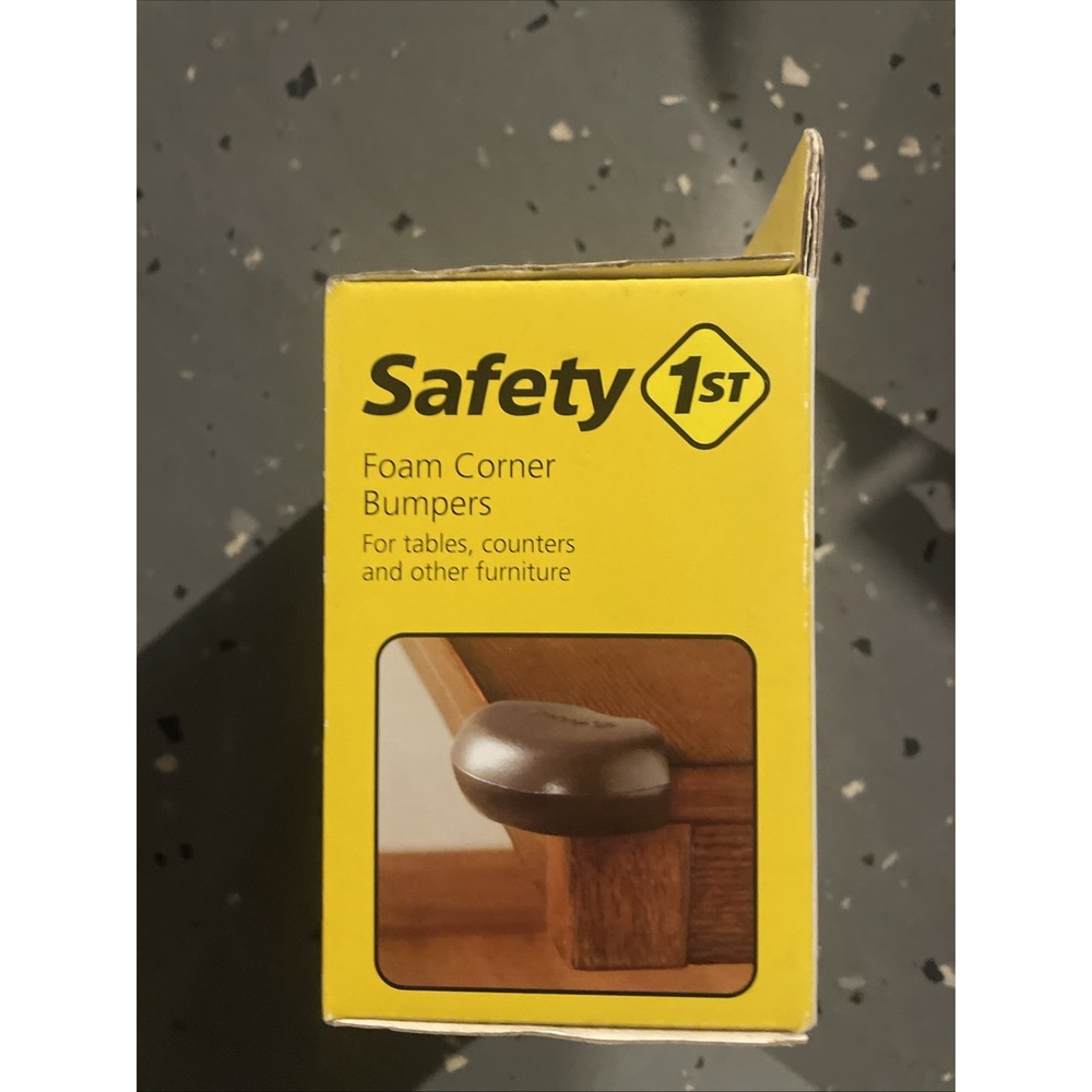 Safety 1st Corner Bumper Foam Espresso For Tables Counters Home Furniture 4 pack - Picture 2 of 5